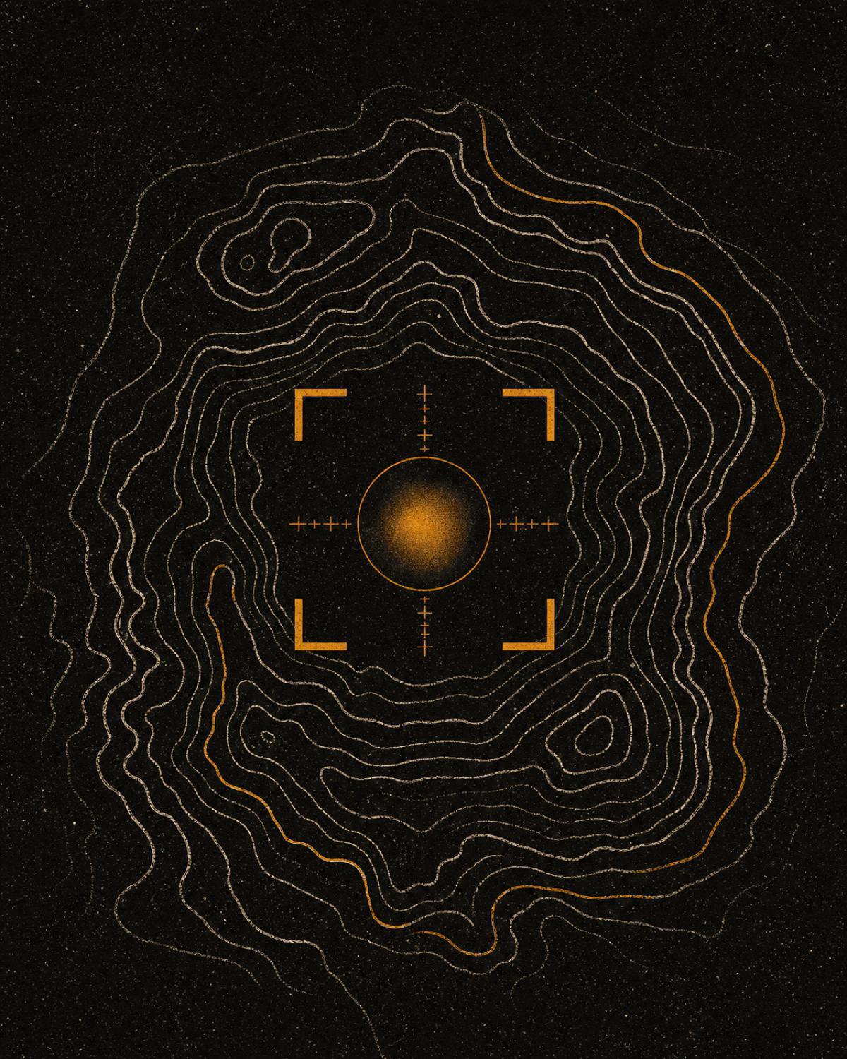uMaps artwork — topographic contours around a protected location